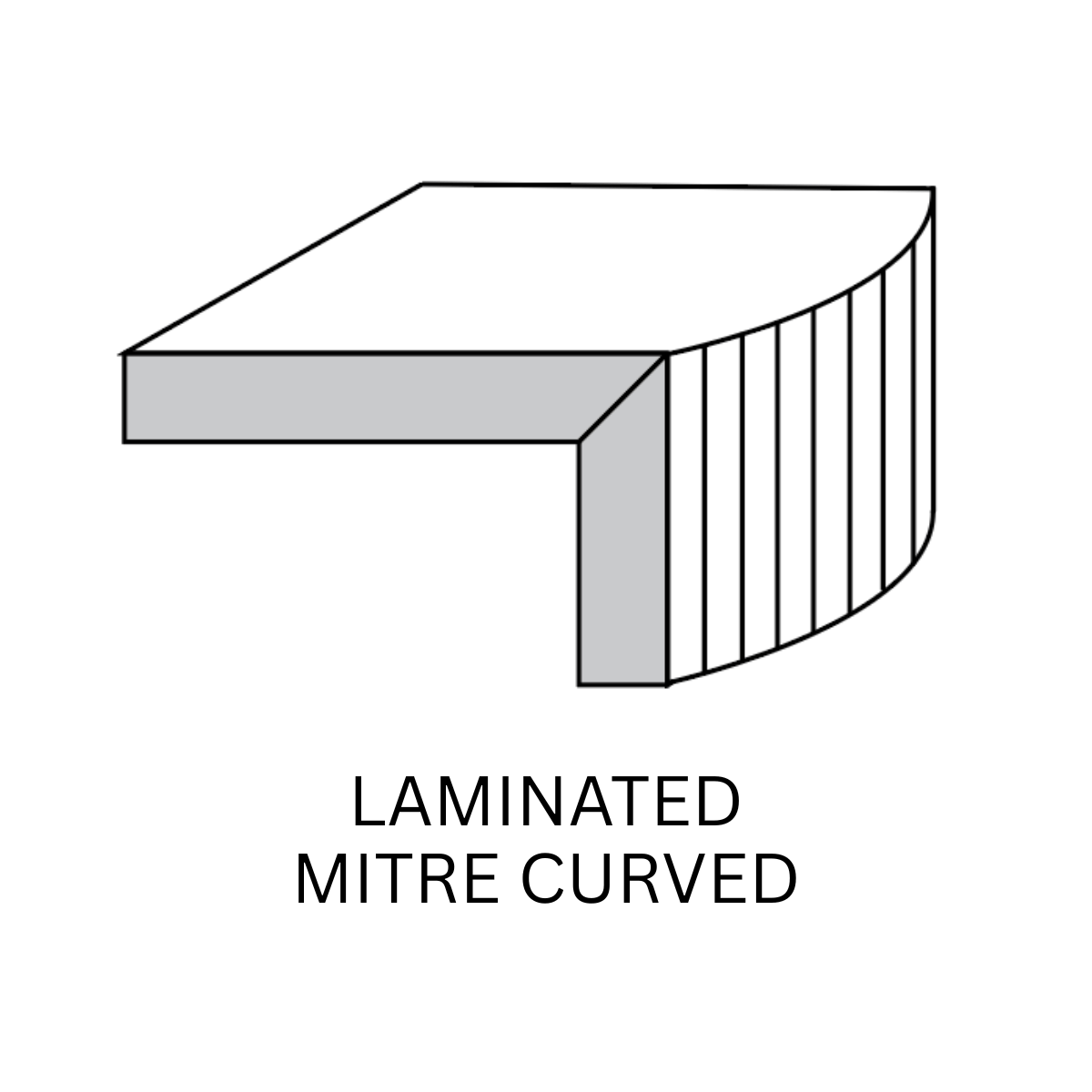 LAMINATED MITRE CURVED